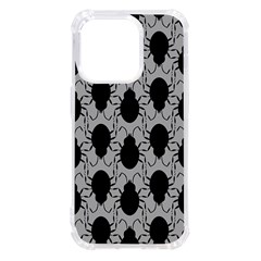 Pattern Beetle Insect Black Grey Iphone 14 Pro Tpu Uv Print Case by Hannah976