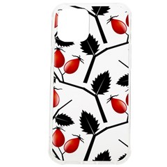 Rose Hip Pattern Branches Autumn Iphone 12 Pro Max Tpu Uv Print Case