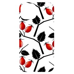 Rose Hip Pattern Branches Autumn Iphone 14 Black Uv Print Case by Hannah976