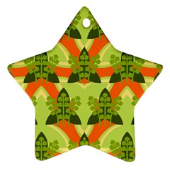 Texture Plant Herbs Herb Green Star Ornament (Two Sides)