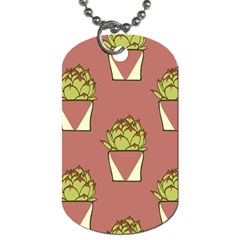 Cactus Pattern Background Texture Dog Tag (one Side)