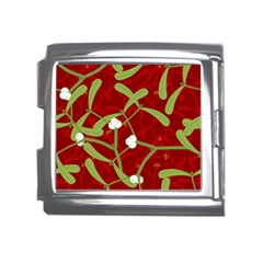 Mistletoe Christmas Texture Advent Mega Link Italian Charm (18mm) by Hannah976