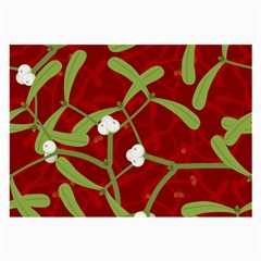 Mistletoe Christmas Texture Advent Large Glasses Cloth