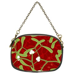 Mistletoe Christmas Texture Advent Chain Purse (one Side)