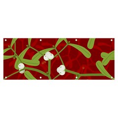 Mistletoe Christmas Texture Advent Banner And Sign 8  X 3 