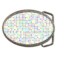 Dots Color Rows Columns Background Belt Buckles