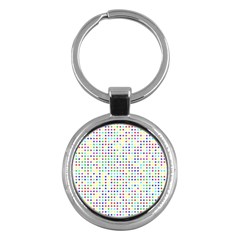 Dots Color Rows Columns Background Key Chain (round)