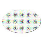 Dots Color Rows Columns Background Oval Magnet Front