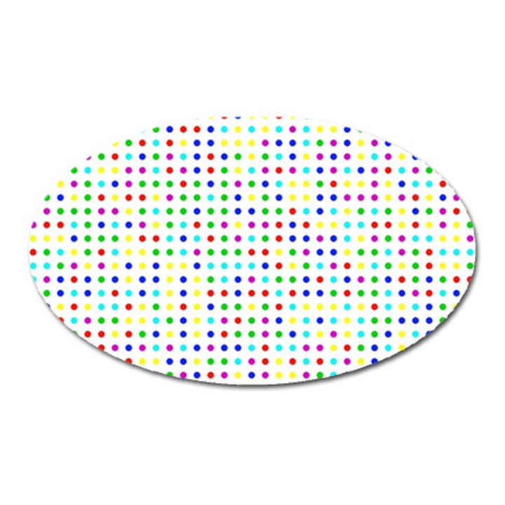 Dots Color Rows Columns Background Oval Magnet