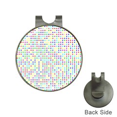 Dots Color Rows Columns Background Hat Clips With Golf Markers by Hannah976