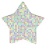 Dots Color Rows Columns Background Star Ornament (Two Sides) Back