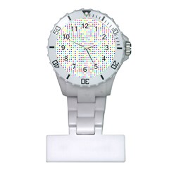 Dots Color Rows Columns Background Plastic Nurses Watch by Hannah976