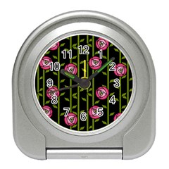 Rose Abstract Rose Garden Travel Alarm Clock