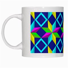 Pattern Star Abstract Background White Mug