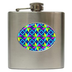 Pattern Star Abstract Background Hip Flask (6 Oz)