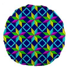 Pattern Star Abstract Background Large 18  Premium Flano Round Cushions by Hannah976