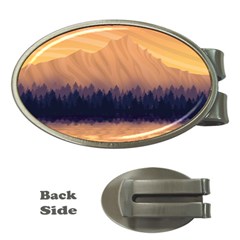 Landscape Nature Mountains Sky Money Clips (oval) 