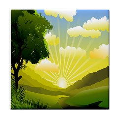 Wallpaper Background Landscape Tile Coaster