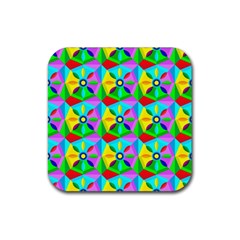 Star Texture Template Design Rubber Coaster (square)
