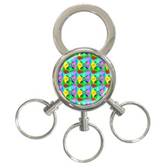 Star Texture Template Design 3-ring Key Chain