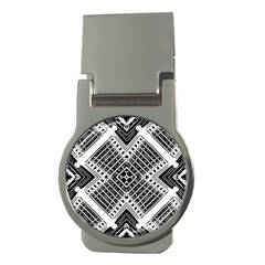 Pattern Tile Repeating Geometric Money Clips (round) 