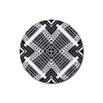 Pattern Tile Repeating Geometric Rubber Coaster (Round) Front