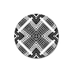 Pattern Tile Repeating Geometric Magnet 3  (round)