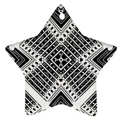 Pattern Tile Repeating Geometric Star Ornament (two Sides)