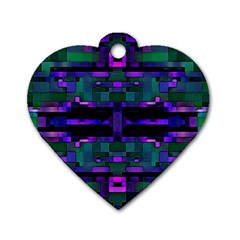 Abstract Pattern Desktop Wallpaper Dog Tag Heart (one Side)