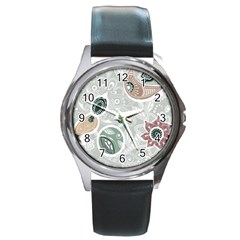 Peisles Pattern Module Design Round Metal Watch