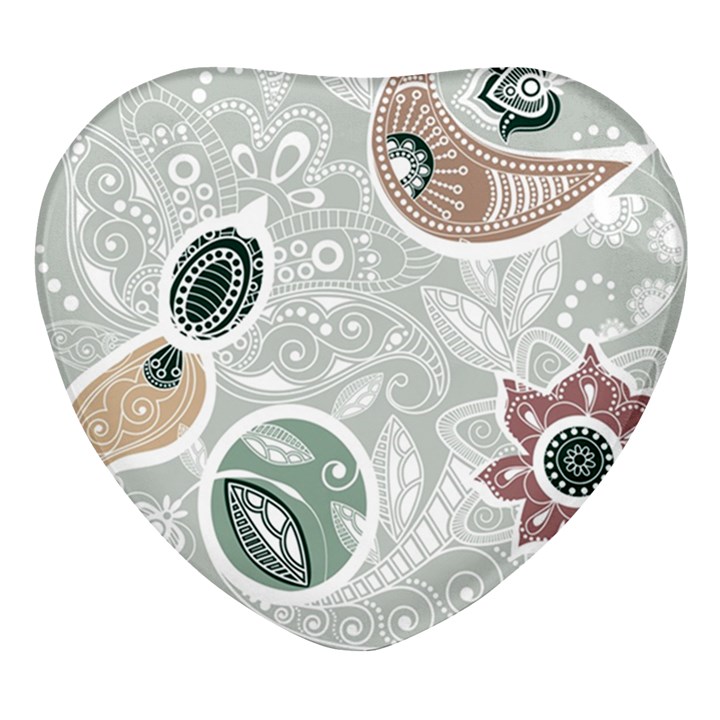 Peisles Pattern Module Design Heart Glass Fridge Magnet (4 pack)