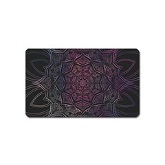 Mandala Neon Symmetric Symmetry Magnet (name Card) by Hannah976