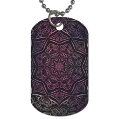 Mandala Neon Symmetric Symmetry Dog Tag (one Side)