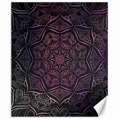 Mandala Neon Symmetric Symmetry Canvas 8  X 10 