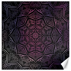 Mandala Neon Symmetric Symmetry Canvas 16  X 16 