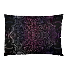 Mandala Neon Symmetric Symmetry Pillow Case by Hannah976