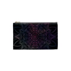 Mandala Neon Symmetric Symmetry Cosmetic Bag (small) by Hannah976