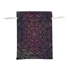 Mandala Neon Symmetric Symmetry Lightweight Drawstring Pouch (l)