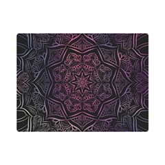 Mandala Neon Symmetric Symmetry Premium Plush Fleece Blanket (mini) by Hannah976