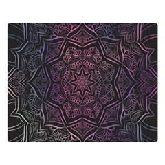 Mandala Neon Symmetric Symmetry Premium Plush Fleece Blanket (large) by Hannah976