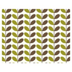 Leaf Plant Pattern Seamless Premium Plush Fleece Blanket (medium) by Hannah976