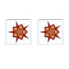 Pattern Tile Decorative Design Star Cufflinks (square)