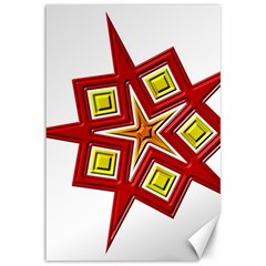 Pattern Tile Decorative Design Star Canvas 12  X 18  by Hannah976