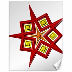 Pattern Tile Decorative Design Star Canvas 18  X 24 