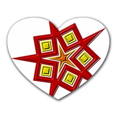 Pattern Tile Decorative Design Star Heart Mousepad