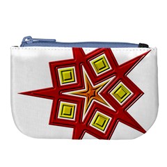 Pattern Tile Decorative Design Star Large Coin Purse