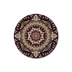 Seamless Pattern Floral Flower Rubber Coaster (round)