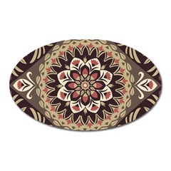 Seamless Pattern Floral Flower Oval Magnet