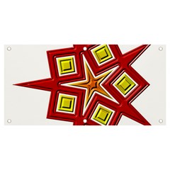 Pattern Tile Decorative Design Star Banner And Sign 4  X 2  by Hannah976