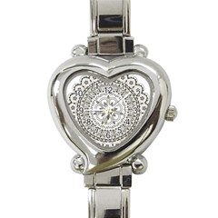 Vector Mandala Drawing Decoration Heart Italian Charm Watch